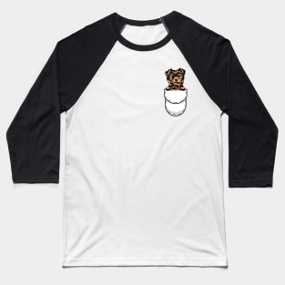 Funny Yorkshire Pocket Dog Baseball T-Shirt